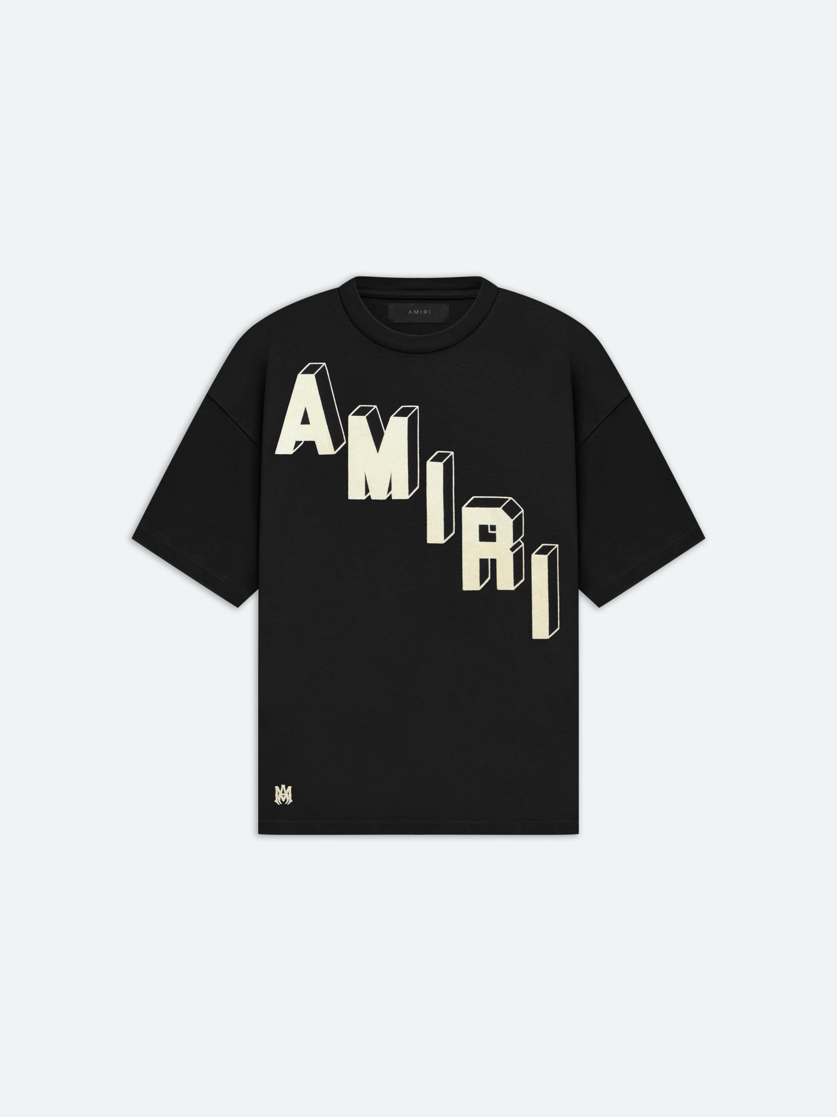 FLOCKED HOCKEY SKATER TEE - BLACK sold by AMIRI