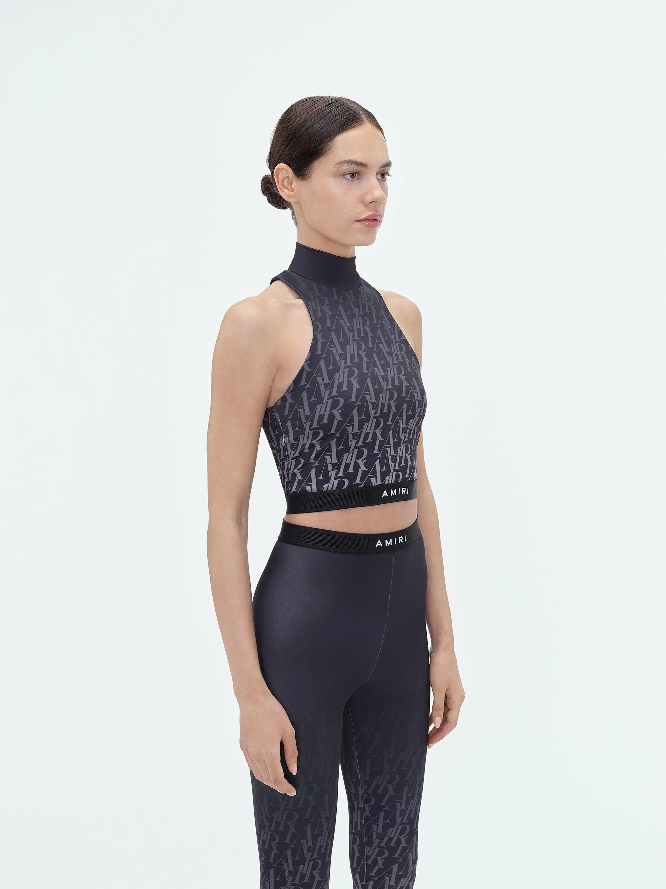 WOMEN - AMIRI BURNOUT MOCK NECK TOP - Black sold by AMIRI product image thumbnail 4
