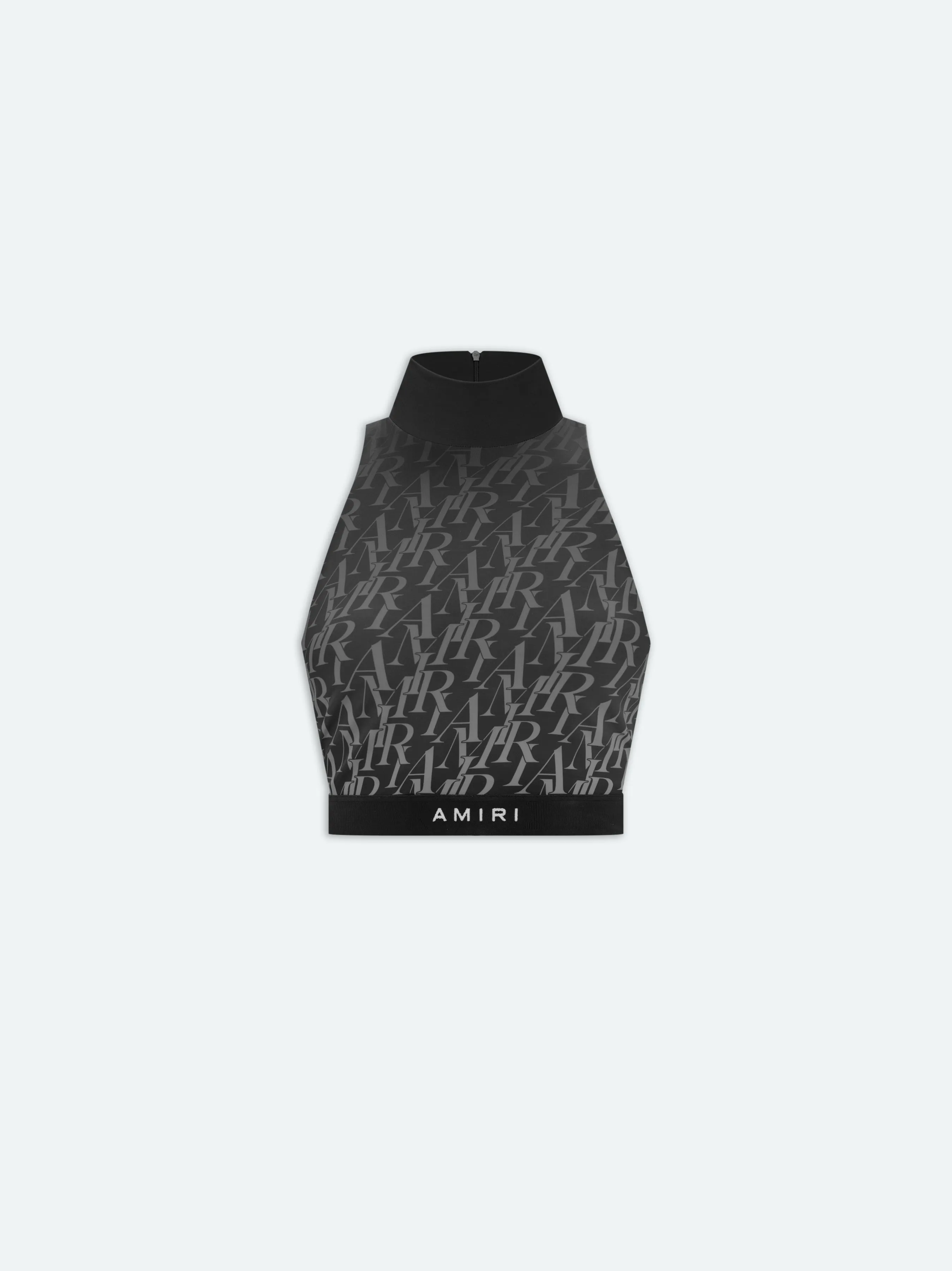 WOMEN - AMIRI BURNOUT MOCK NECK TOP - Black sold by AMIRI