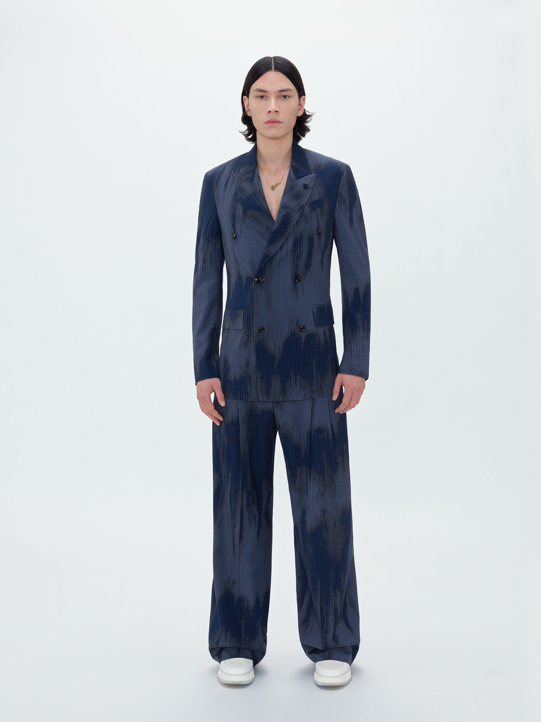 RELAXED DOUBLE BUTTON PINSTRIPE BLAZER - BLUE sold by AMIRI product image thumbnail 2
