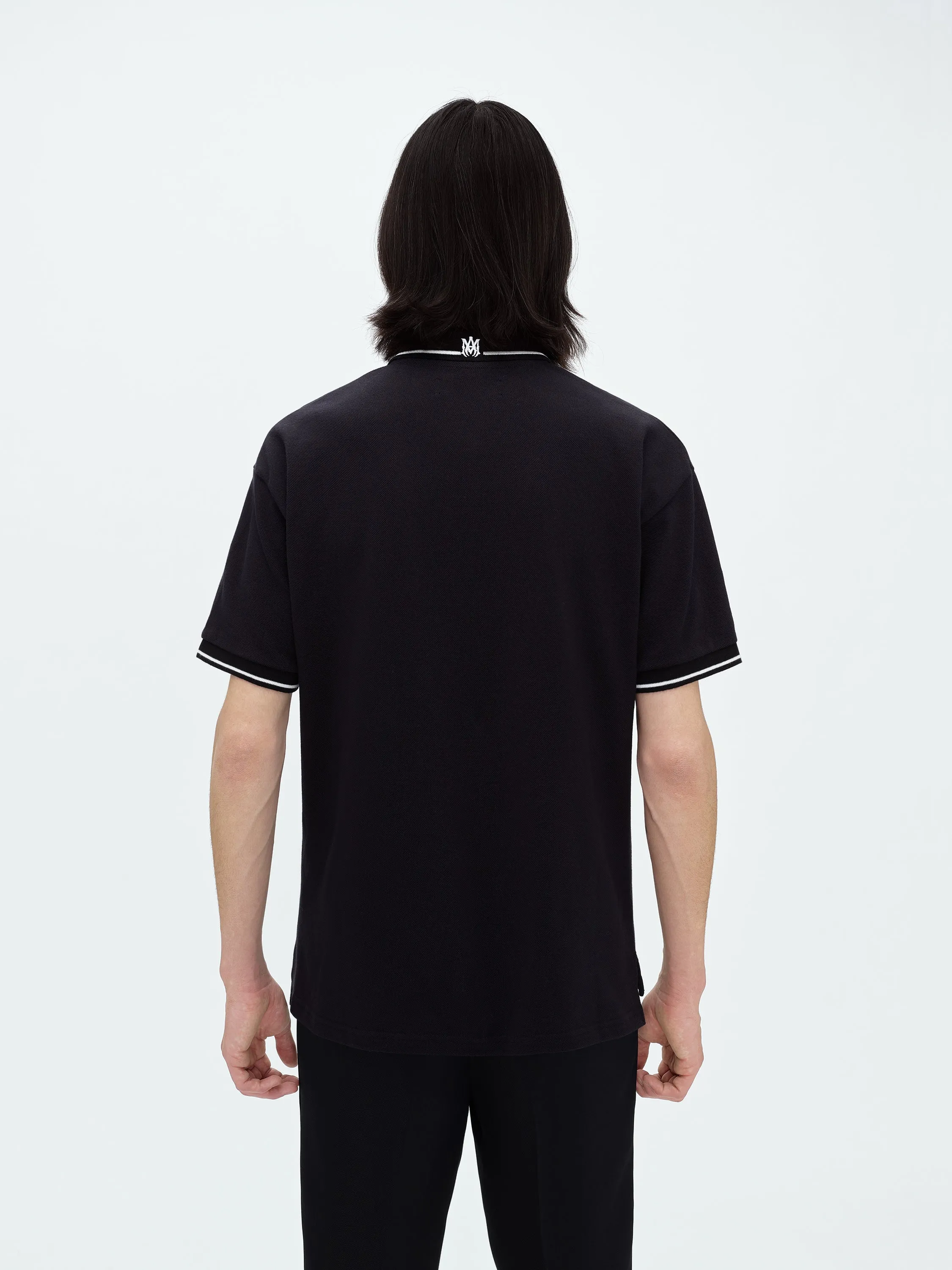 AMIRI ARTS DISTRICT PIQUE POLO - BLACK sold by AMIRI product image thumbnail 4