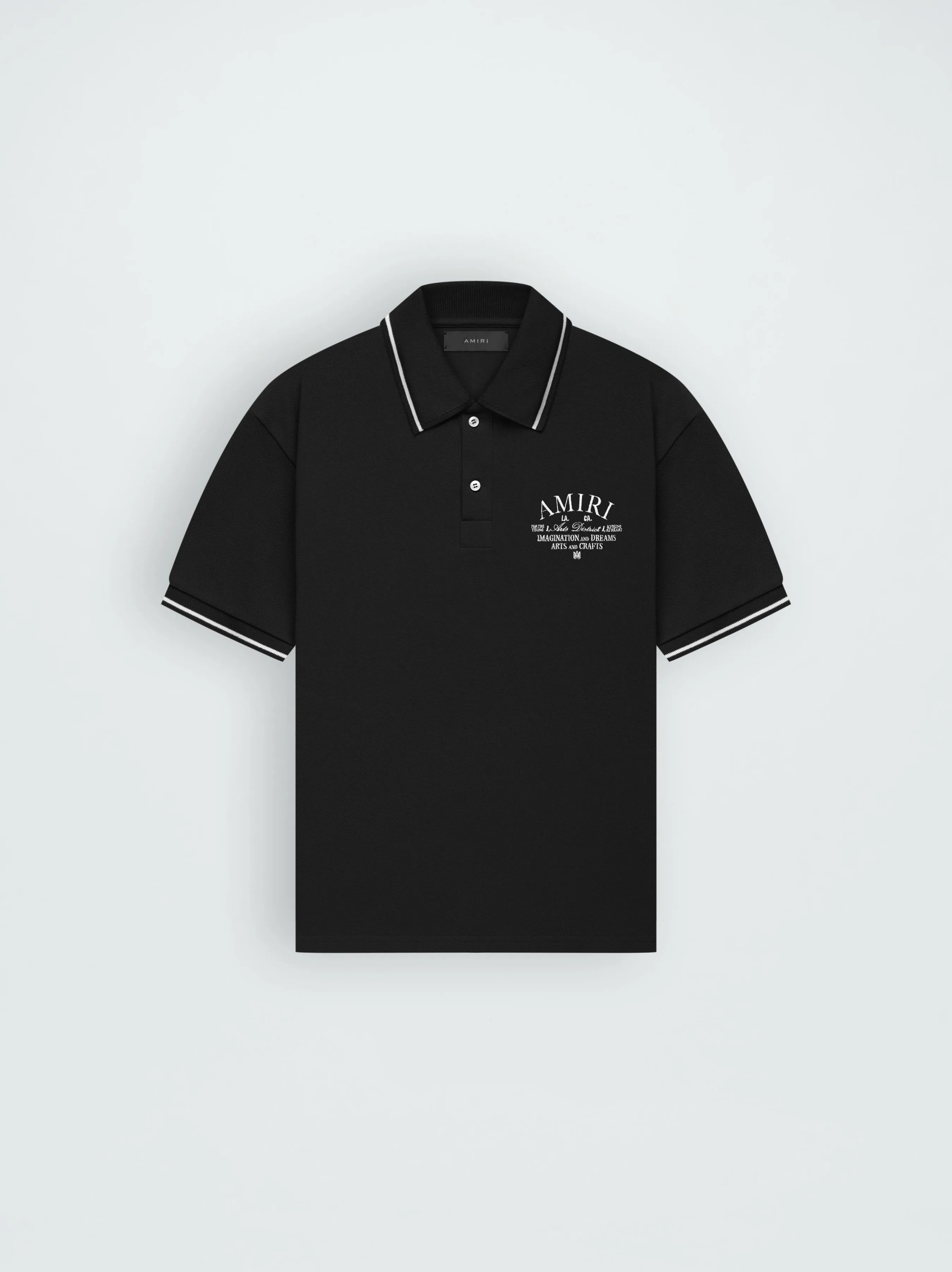 AMIRI ARTS DISTRICT PIQUE POLO - BLACK sold by AMIRI