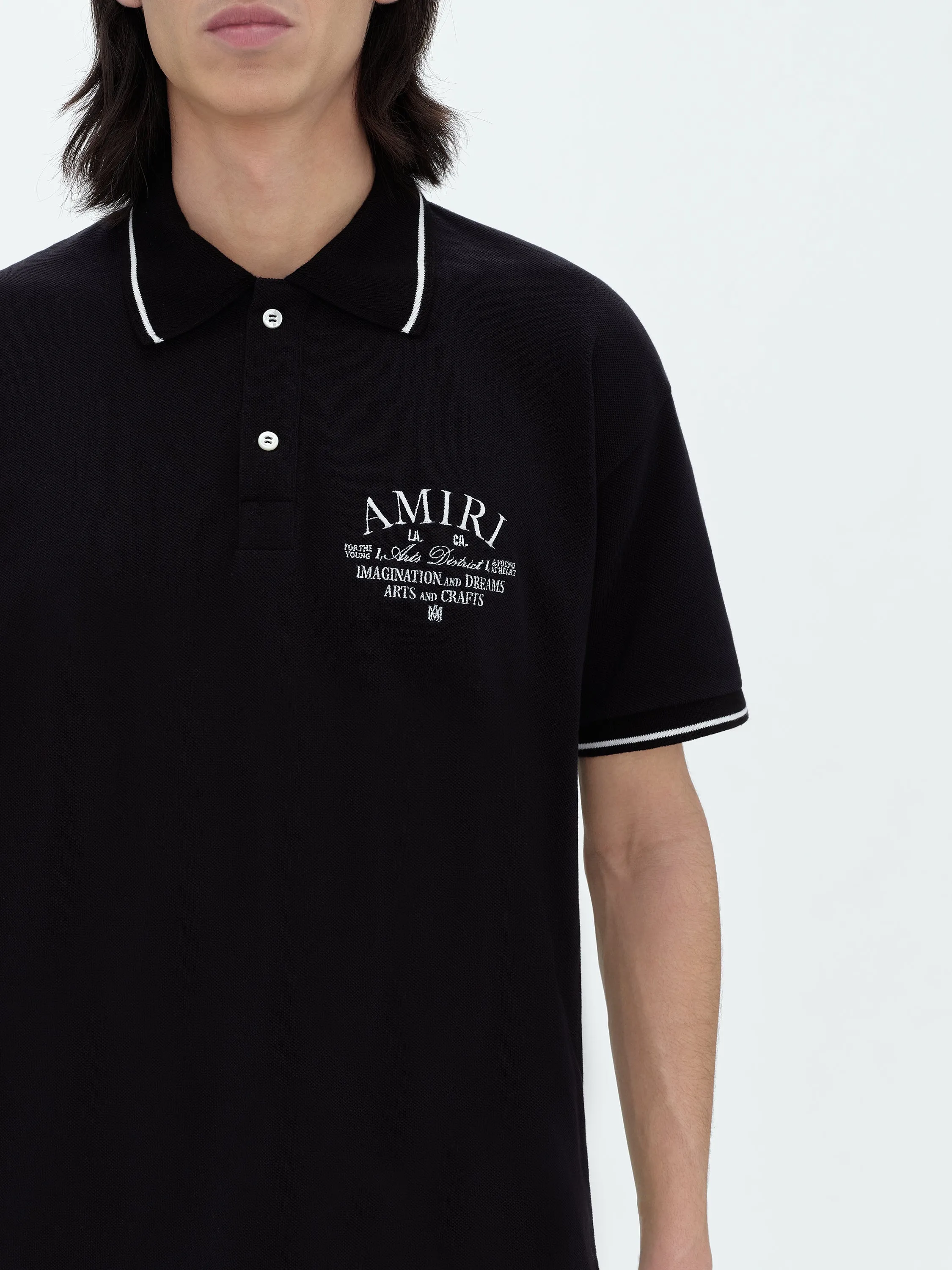 AMIRI ARTS DISTRICT PIQUE POLO - BLACK sold by AMIRI product image thumbnail 5