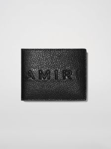 PEBBLED LOGO BIFOLD WALLET - BLACK sold by AMIRI