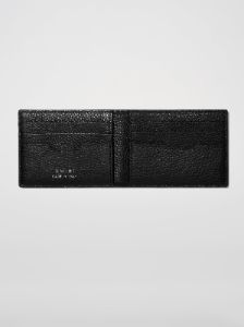 PEBBLED LOGO BIFOLD WALLET - BLACK sold by AMIRI