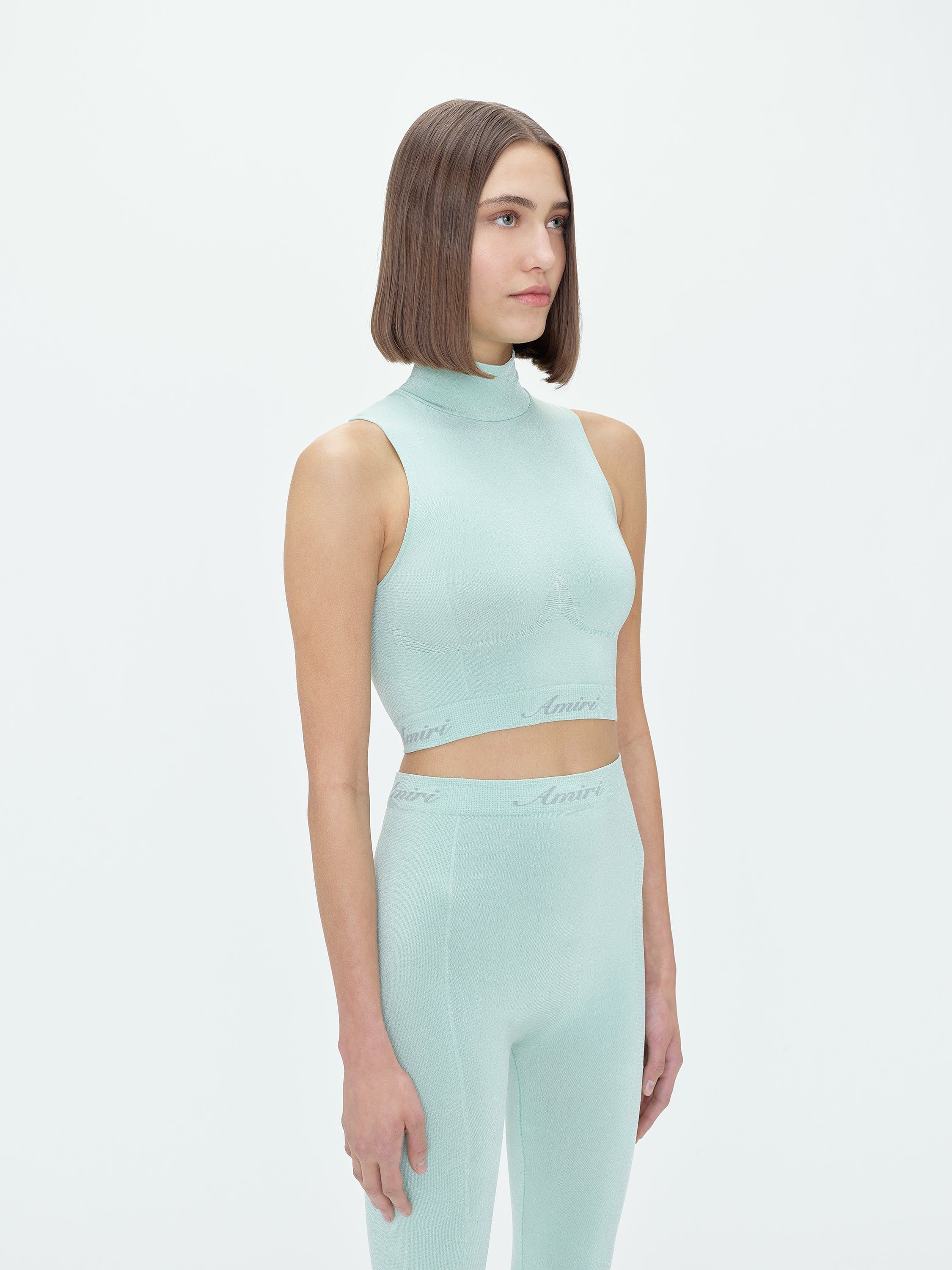 WOMEN - SEAMLESS MOCK NECK TOP - MINT sold by AMIRI product image thumbnail 3