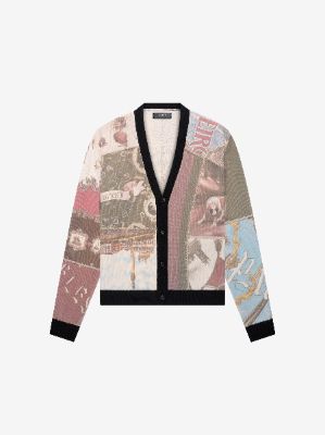 Souvenir Patchwork Cardigan - Multi-Color made by AMIRI