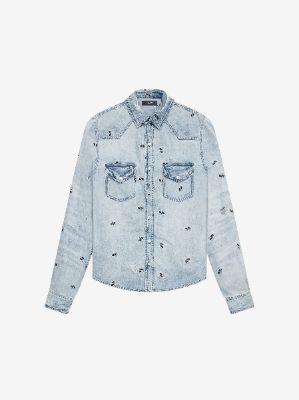 EMBROIDERED PAISLEY SHIRT - LIGHT VINTAGE made by AMIRI