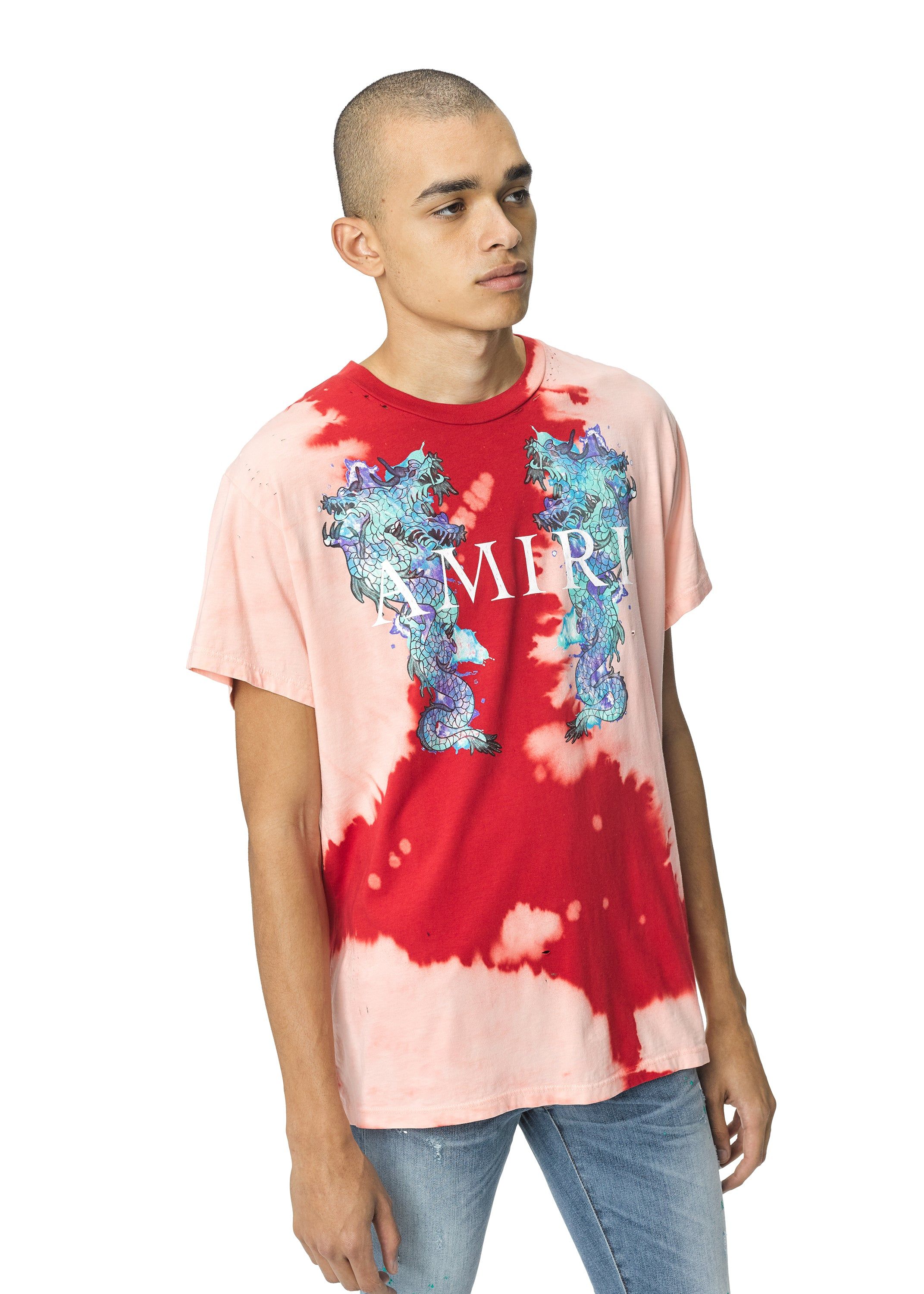 Watercolor Dragon Tee Scarlet sold by AMIRI product image thumbnail 4