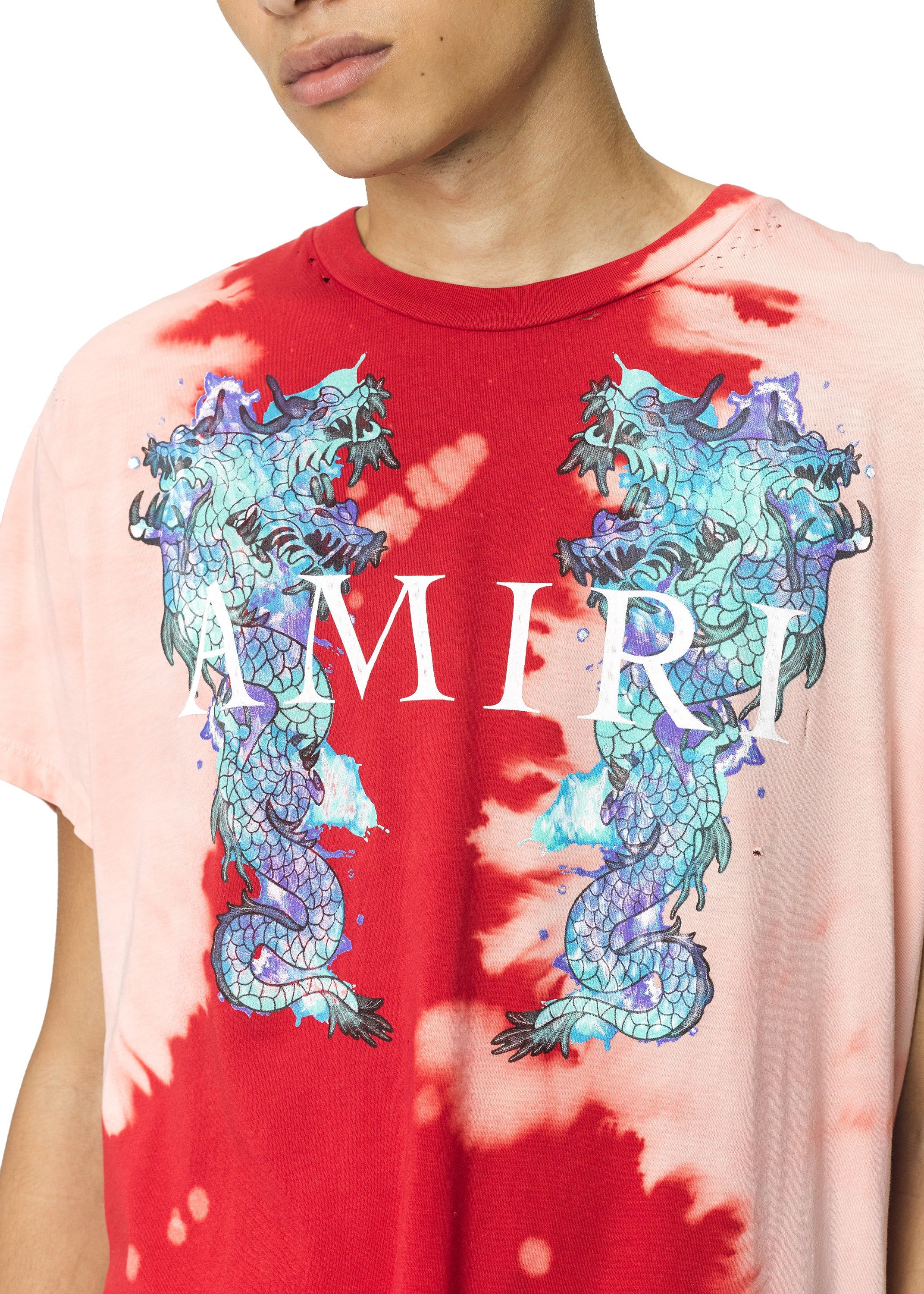 Watercolor Dragon Tee Scarlet sold by AMIRI product image thumbnail 3