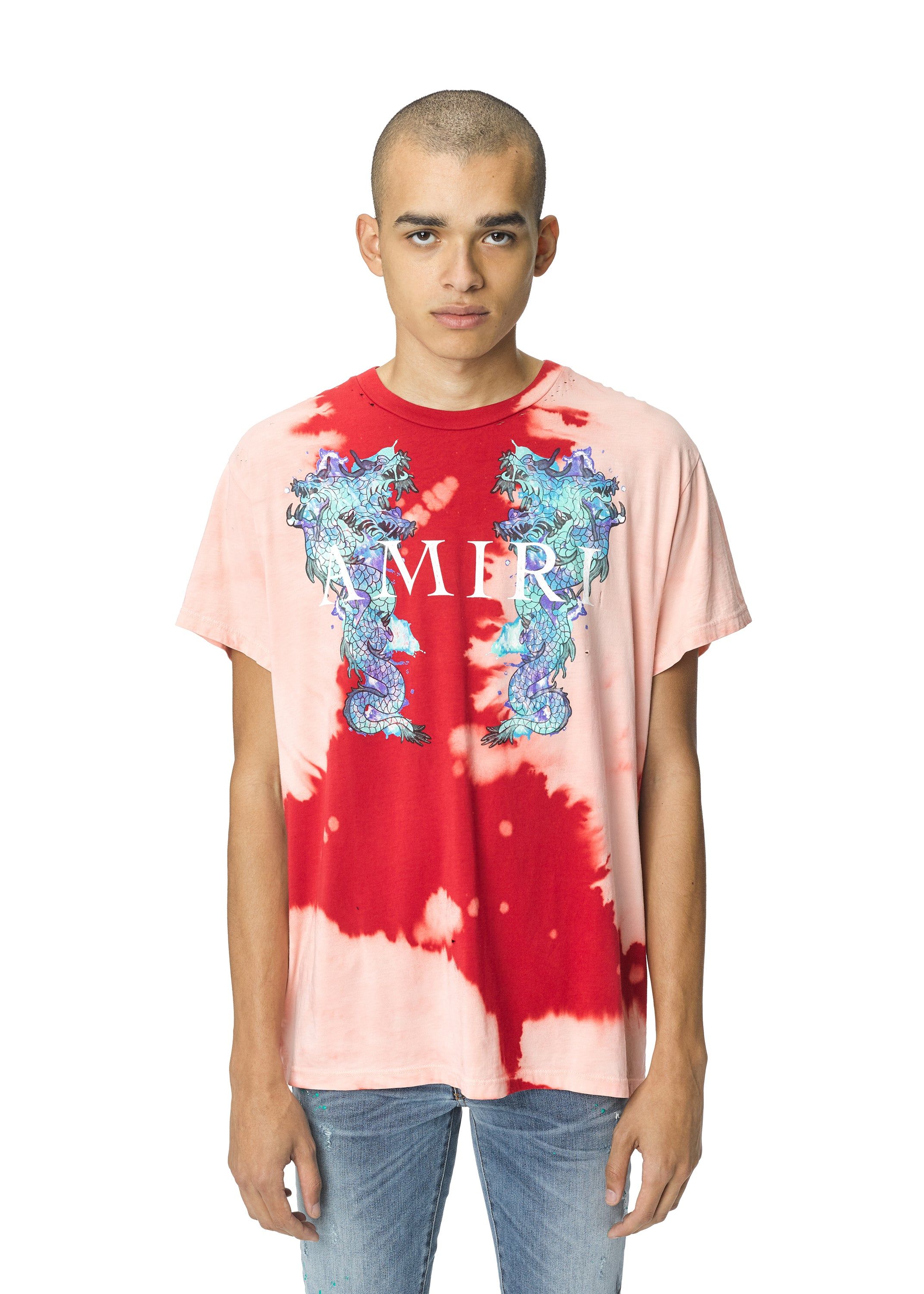 Watercolor Dragon Tee Scarlet sold by AMIRI product image thumbnail 2