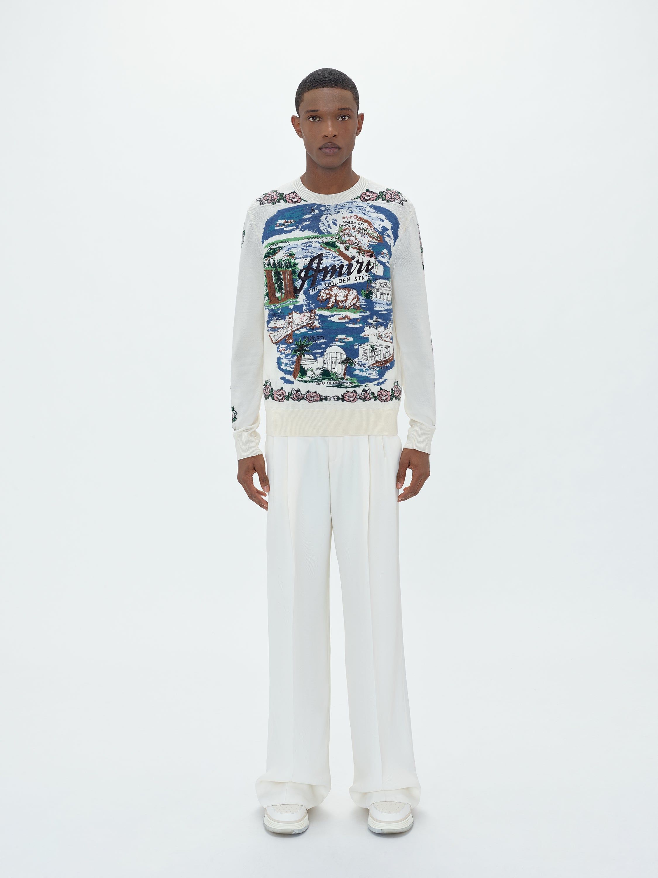 ALOHA LANDSCAPE JACQUARD CREW - BLUE sold by AMIRI product image thumbnail 3