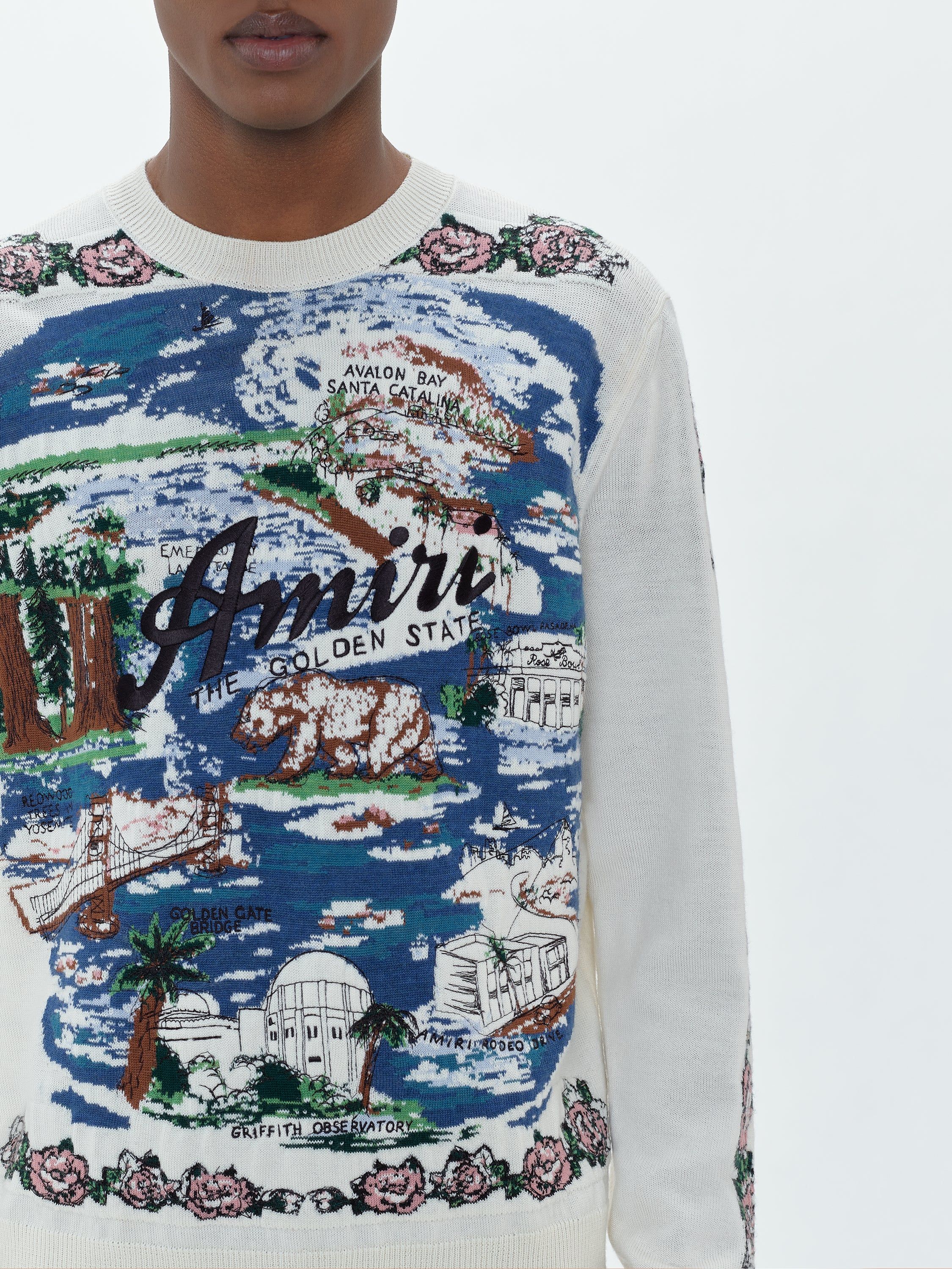 ALOHA LANDSCAPE JACQUARD CREW - BLUE sold by AMIRI product image thumbnail 10