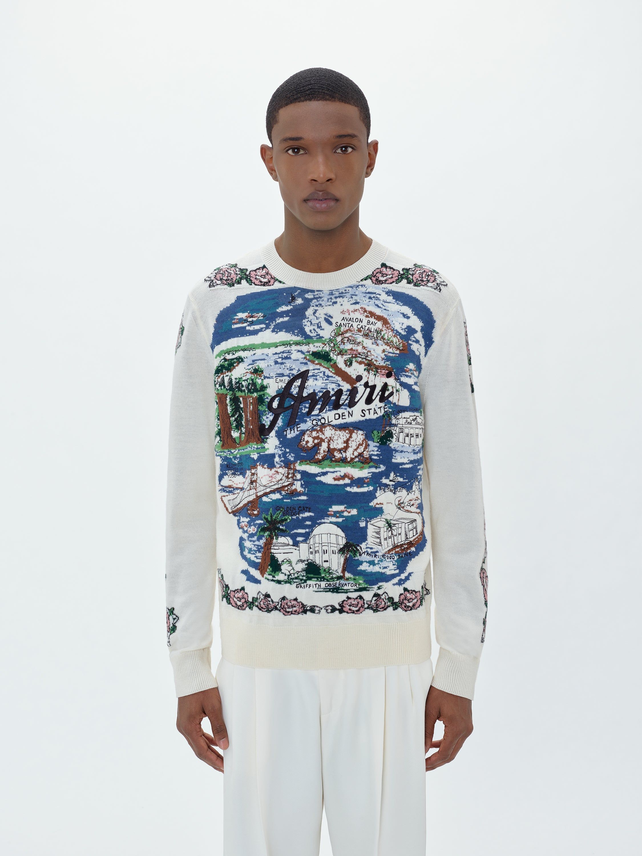 ALOHA LANDSCAPE JACQUARD CREW - BLUE sold by AMIRI product image thumbnail 7
