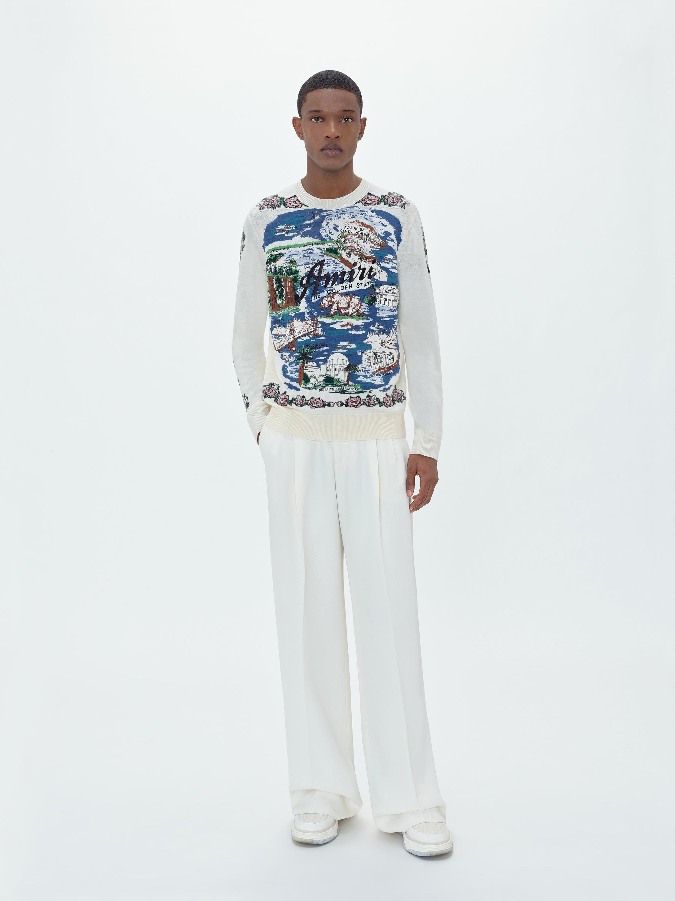 ALOHA LANDSCAPE JACQUARD CREW - BLUE sold by AMIRI product image thumbnail 4