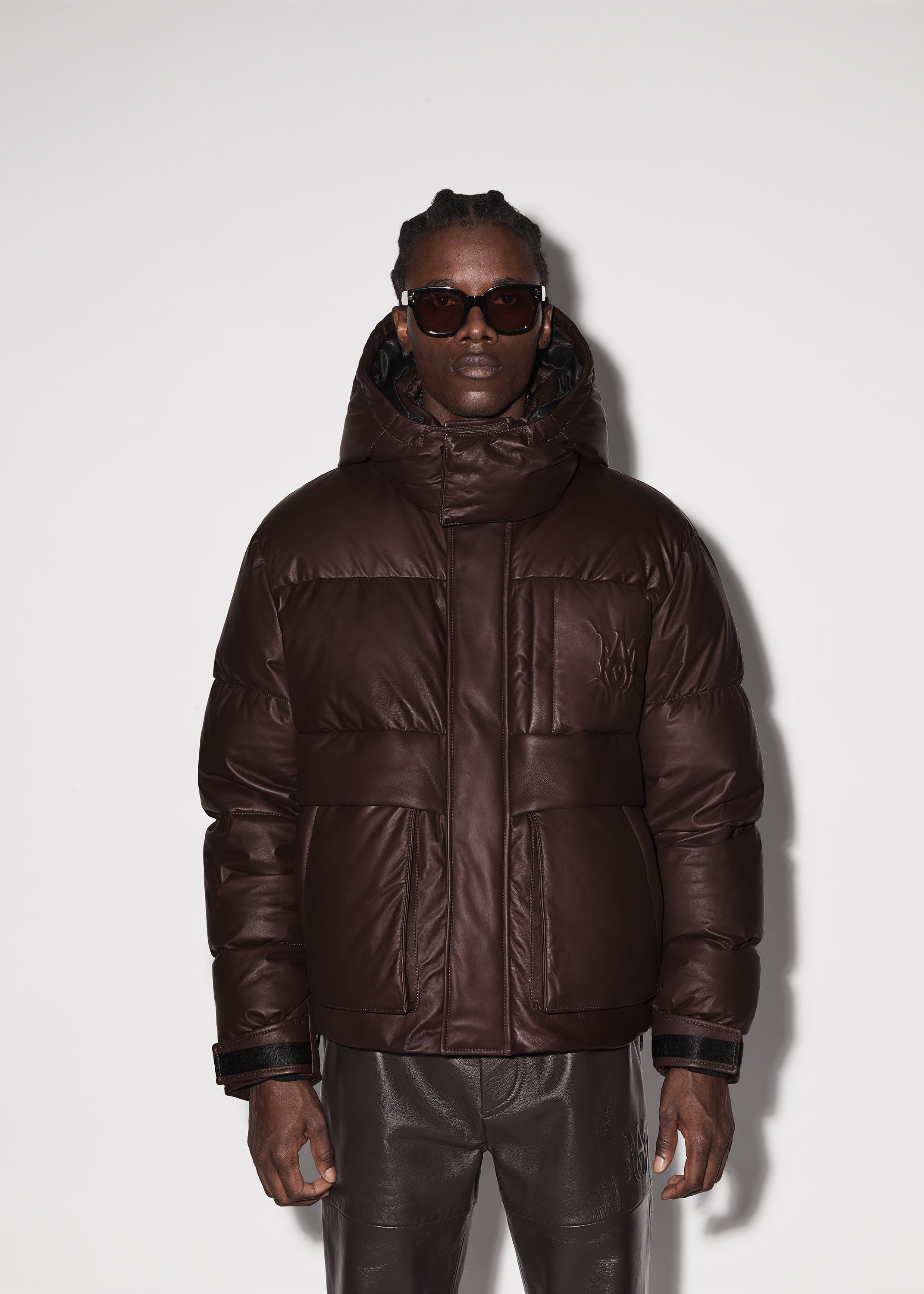 LEATHER PUFFER JACKET - BROWN sold by AMIRI product image thumbnail 2