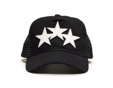 STAR TRUCKER HAT BLACK/WHITE sold by AMIRI