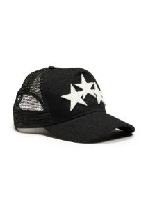 STAR TRUCKER HAT BLACK/WHITE sold by AMIRI