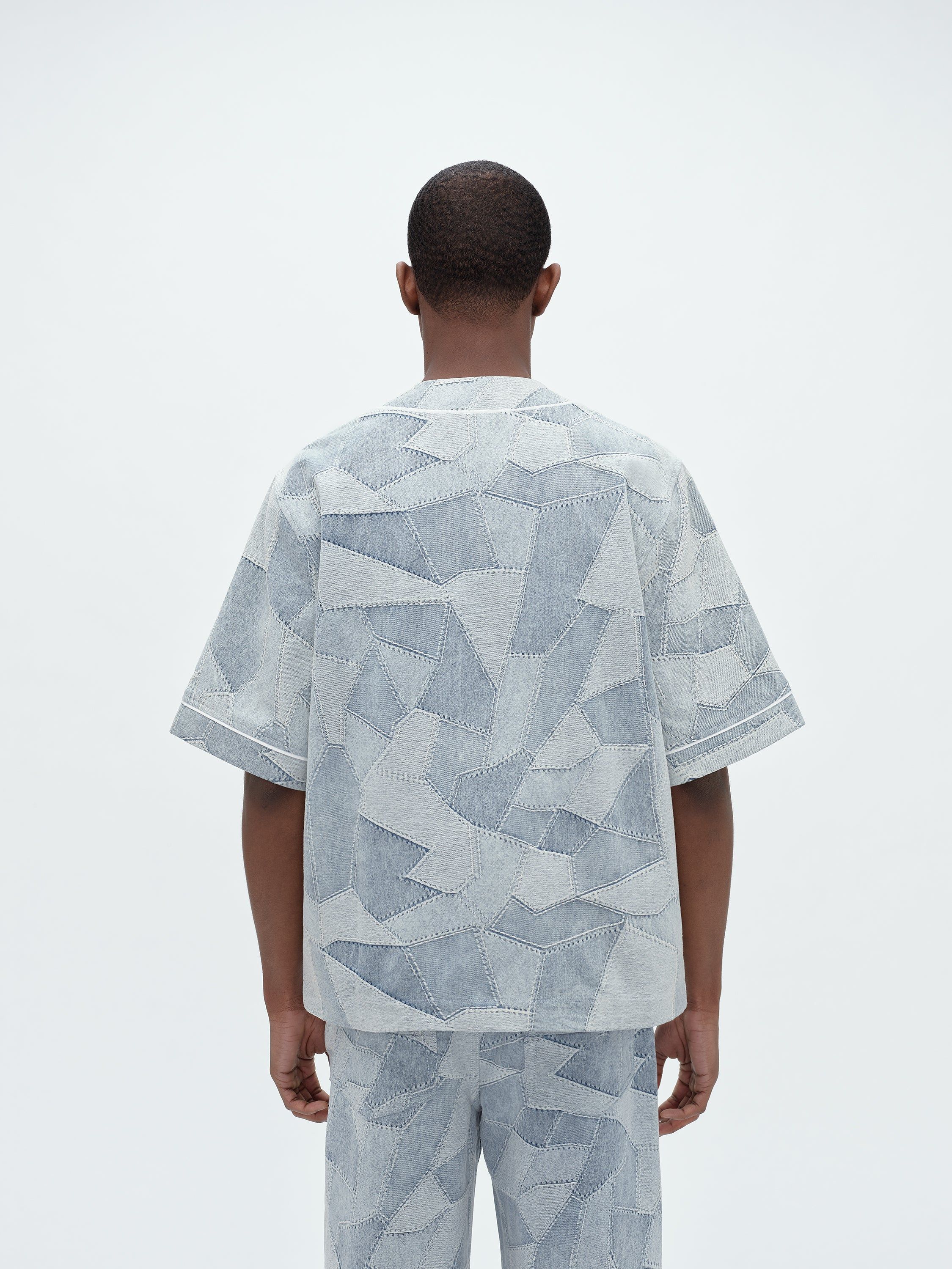PATCHWORK BASEBALL SHIRT - STONE INDIGO sold by AMIRI product image thumbnail 4