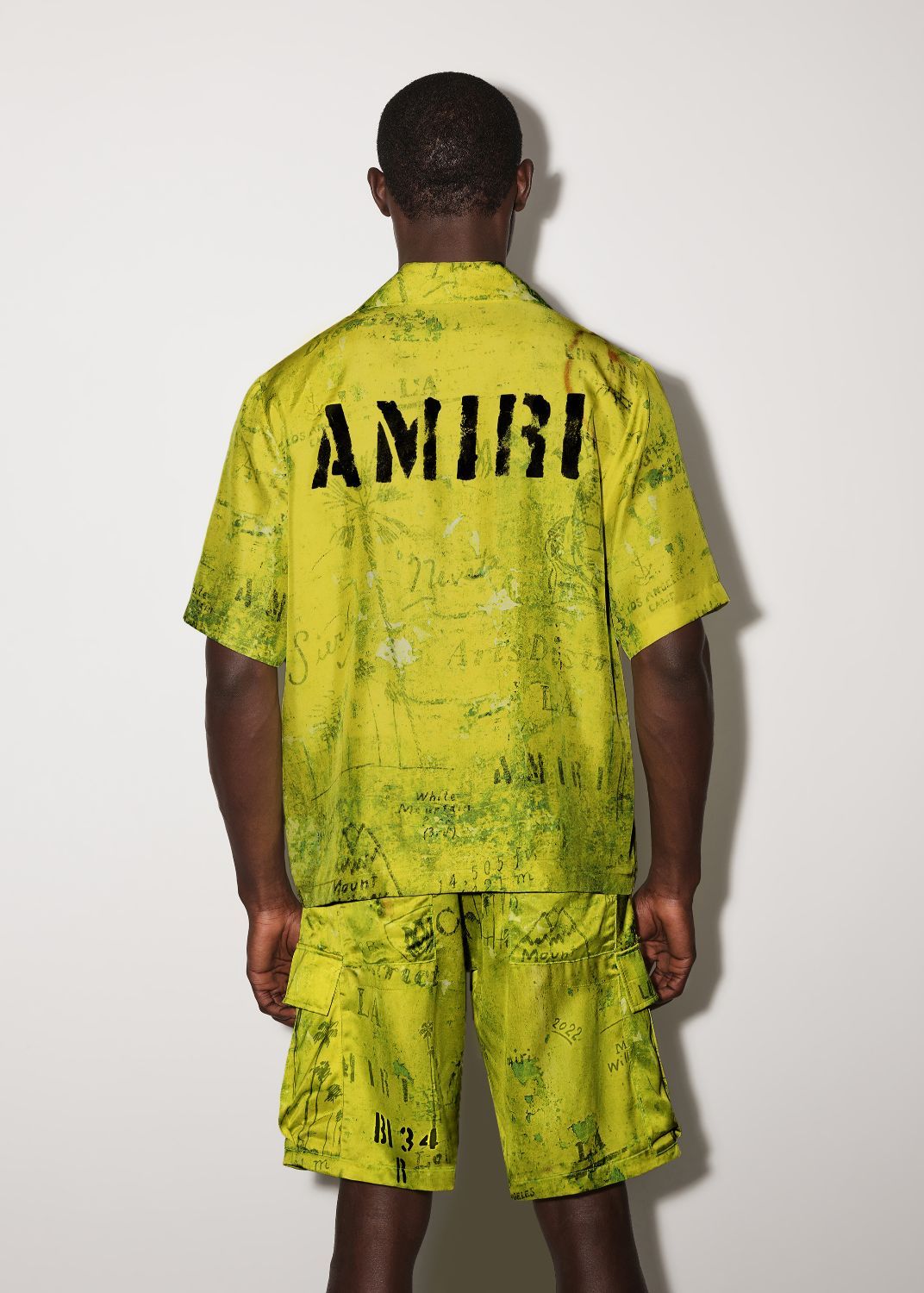 ARMY STENCIL CAMP SHIRT - LIME sold by AMIRI product image thumbnail 4