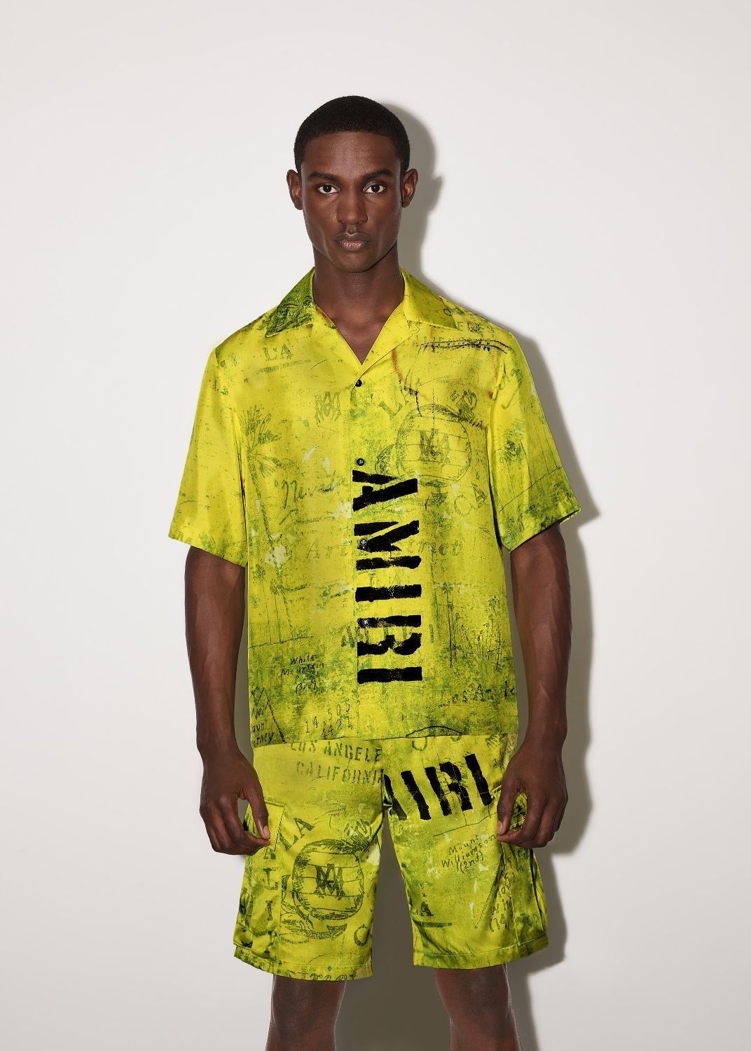 ARMY STENCIL CAMP SHIRT - LIME sold by AMIRI product image thumbnail 2