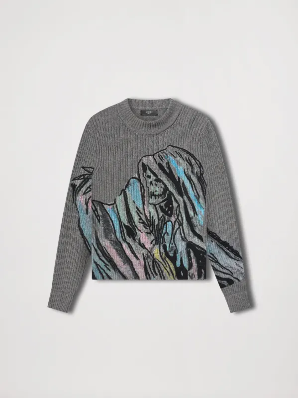 WES LANG SECRET CREWNECK - GREY made by AMIRI