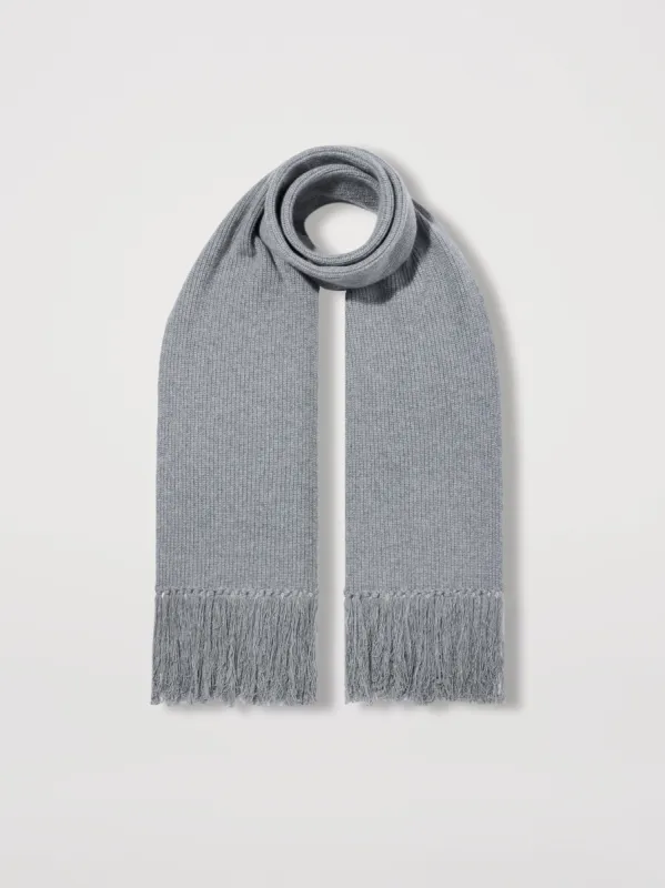 HALF CARDIGAN SCARF - GREY made by AMIRI