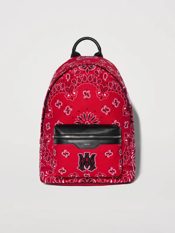 BANDANA EMBRIODERED BACKPACK - RED made by AMIRI