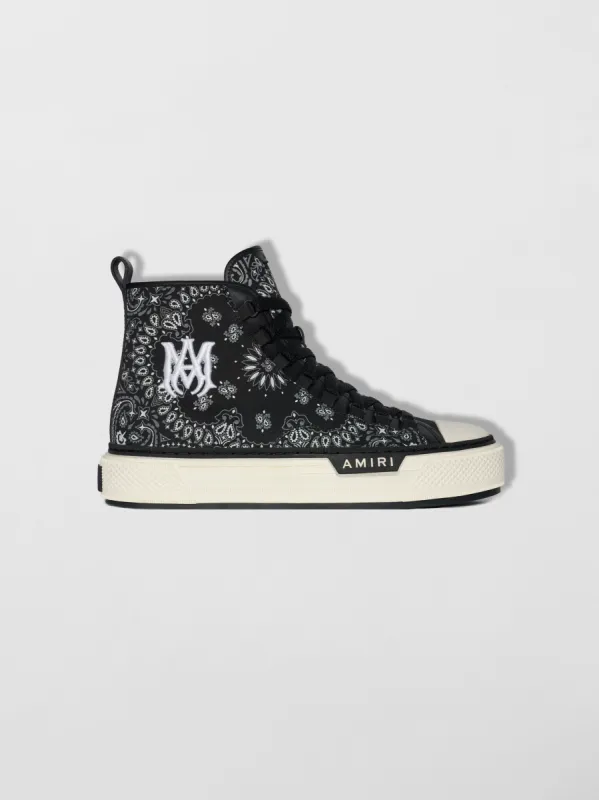BANDANA MA LOGO COURT HI - BLACK / WHITE sold by AMIRI
