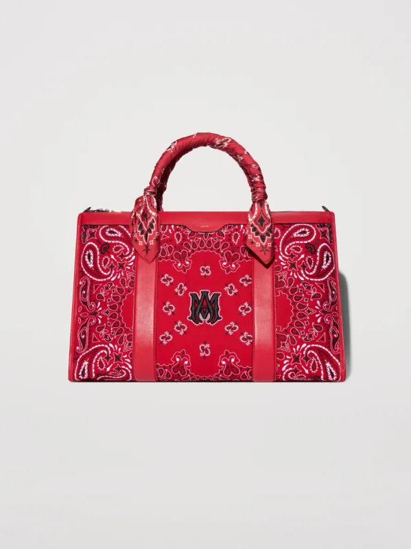 BANDANA EMBROIDERED WEEKENDER - RED sold by AMIRI