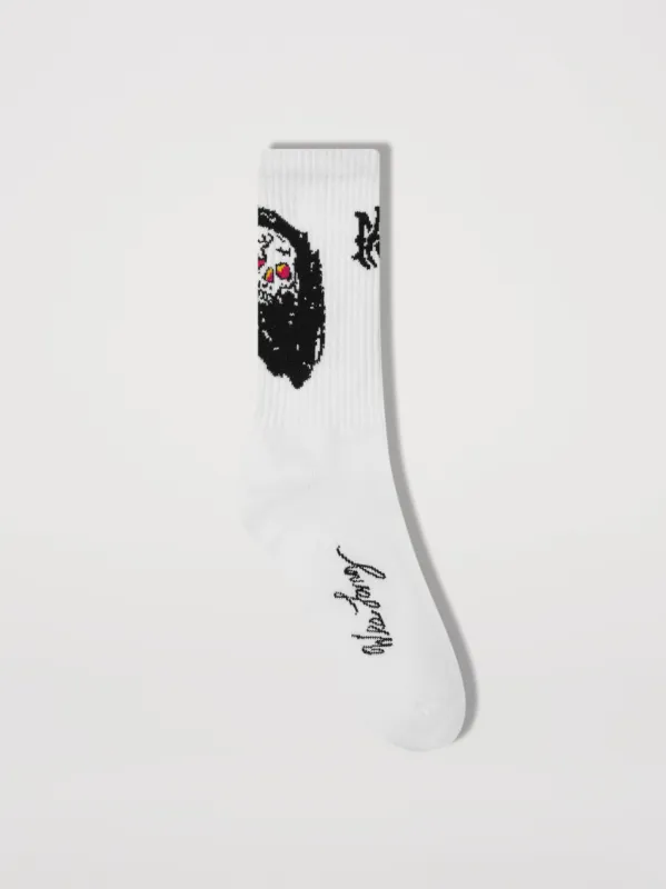 WES LANG MA SKULL SOCK - WHITE made by AMIRI