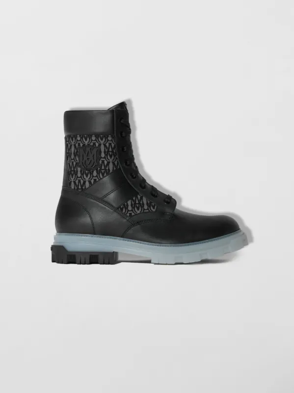 JAQUARD MILITARY COMBAT BOOT - BLACK made by AMIRI