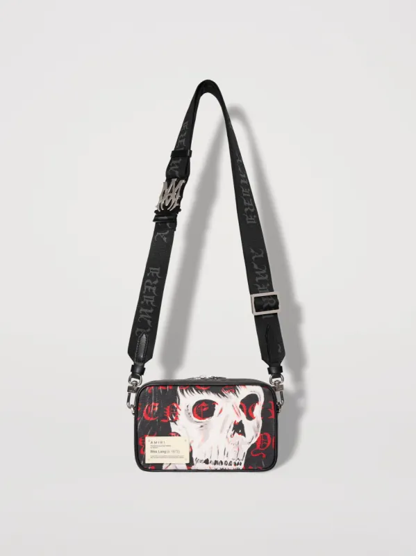 WES LANG SKULL CAMERA BAG - BLACK RED made by AMIRI