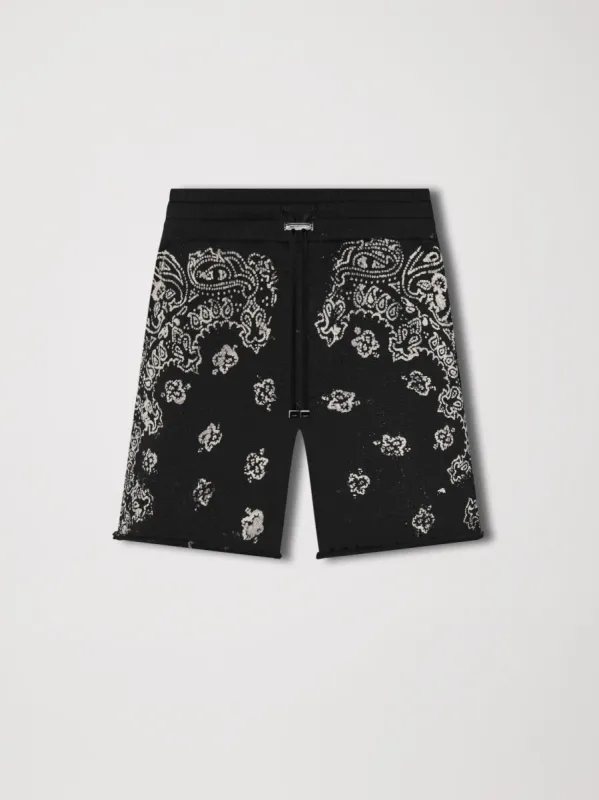 BANDANA BLEACH SHORTS - BLACK sold by AMIRI
