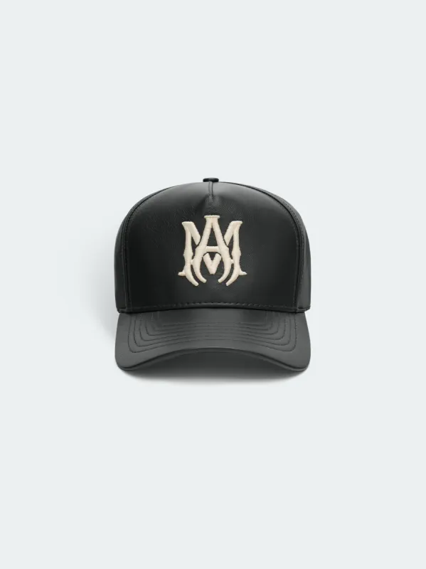 MA FULL LEATHER HAT - Black sold by AMIRI