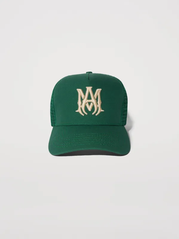 M.A. TRUCKER HAT - GREEN ALABASTER sold by AMIRI