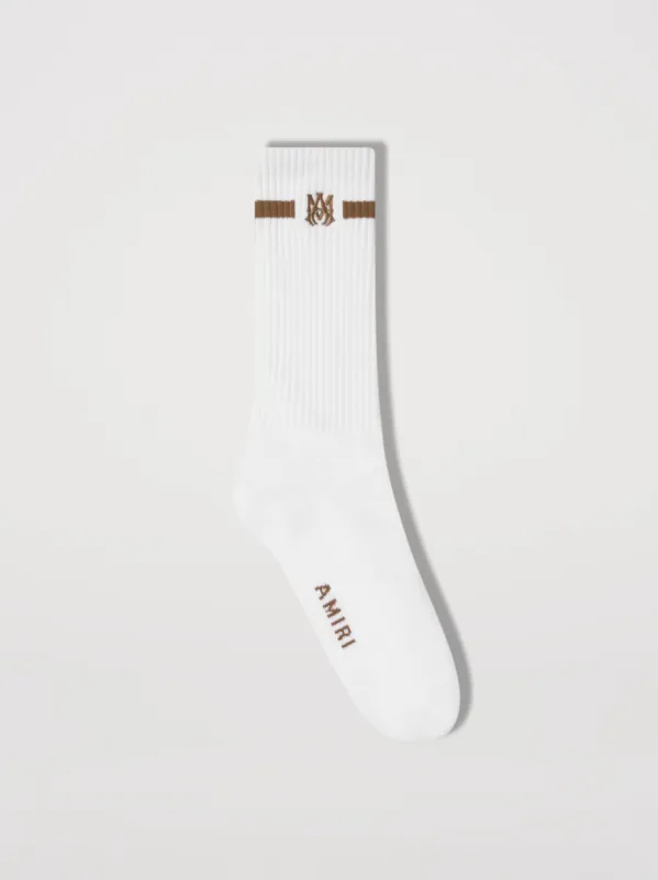 M.A. MICRO LOGO SOCKS - TAN made by AMIRI