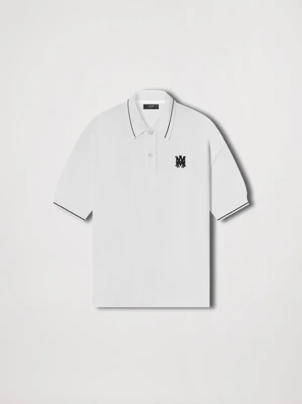 SOLID SHORT SLEEVE POLO - WHITE sold by AMIRI