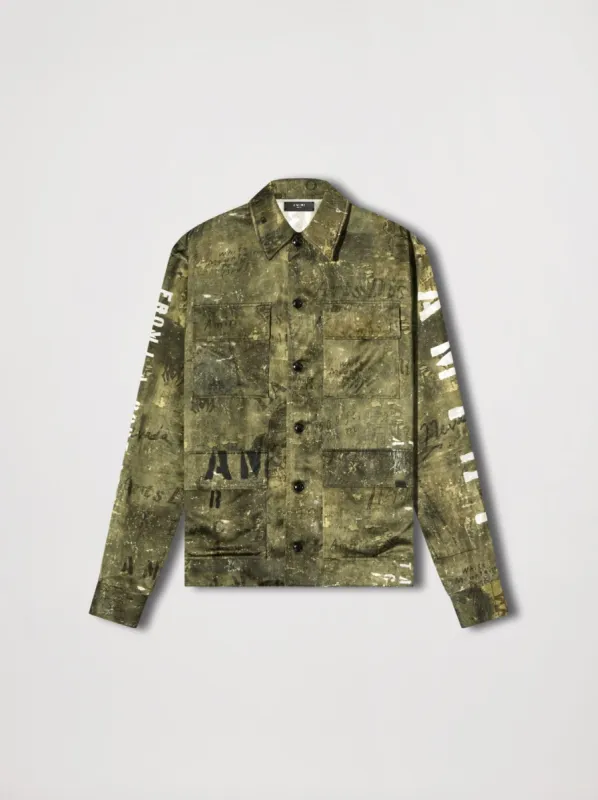 ARMY STENCIL M-65 - GREEN sold by AMIRI