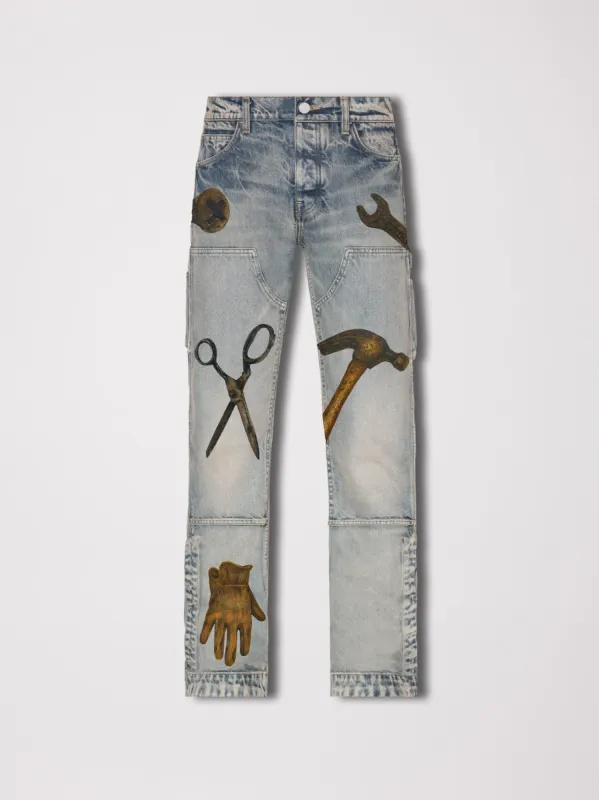 RHEE STUDIO CARPENTER PANT - CLAY INDIGO sold by AMIRI