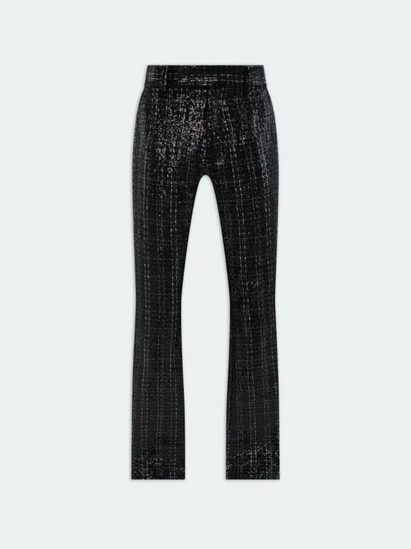 SEQUIN BOUCLE KICK FLARE - Black made by AMIRI