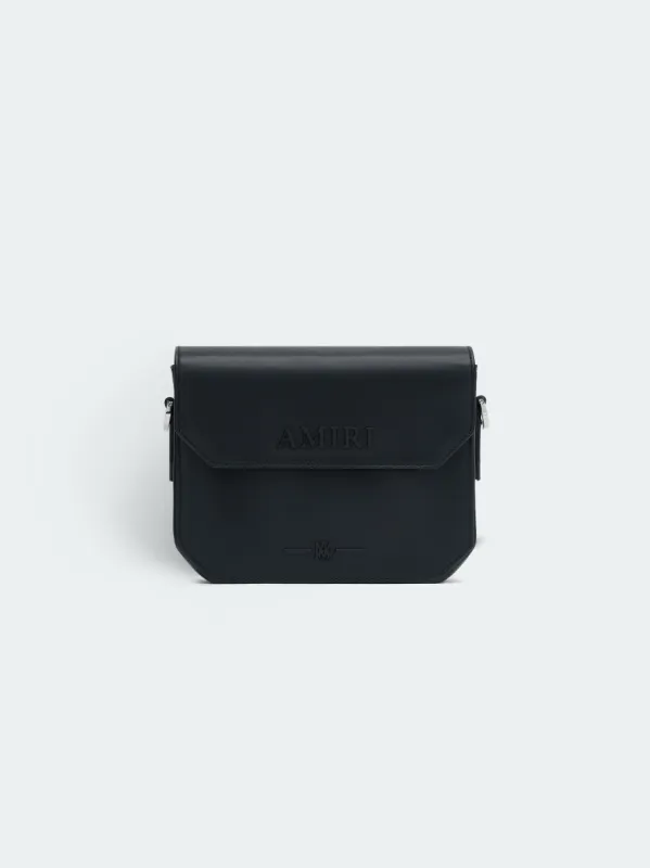 NAPPA LEATHER FLAP CROSSBODY - Black made by AMIRI