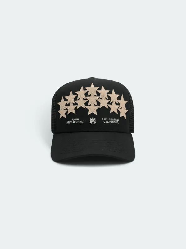 LEATHER STAR TRUCKER - Black made by AMIRI