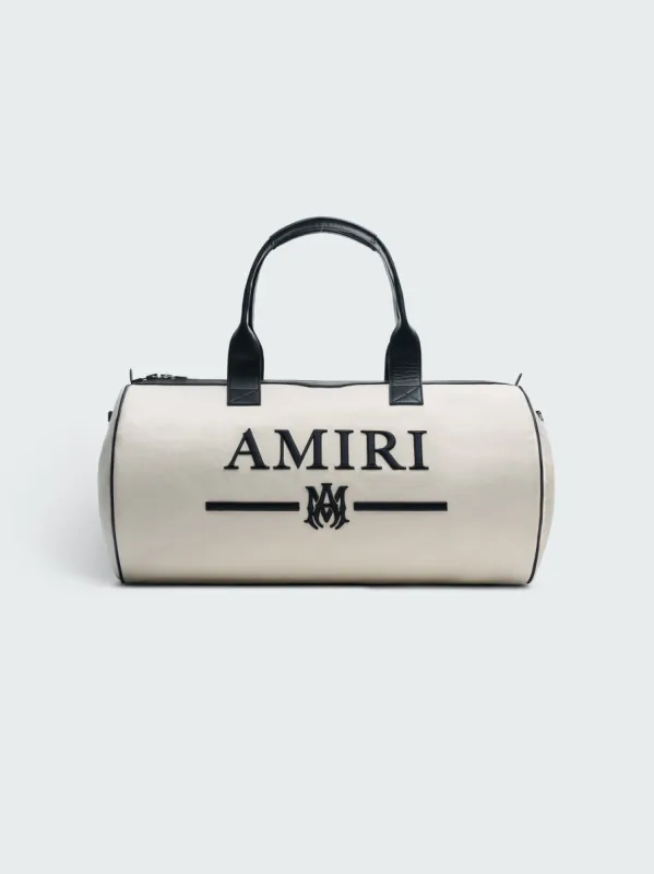 CANVAS EMBROIDERY DUFFLE BAG - NATURAL sold by AMIRI