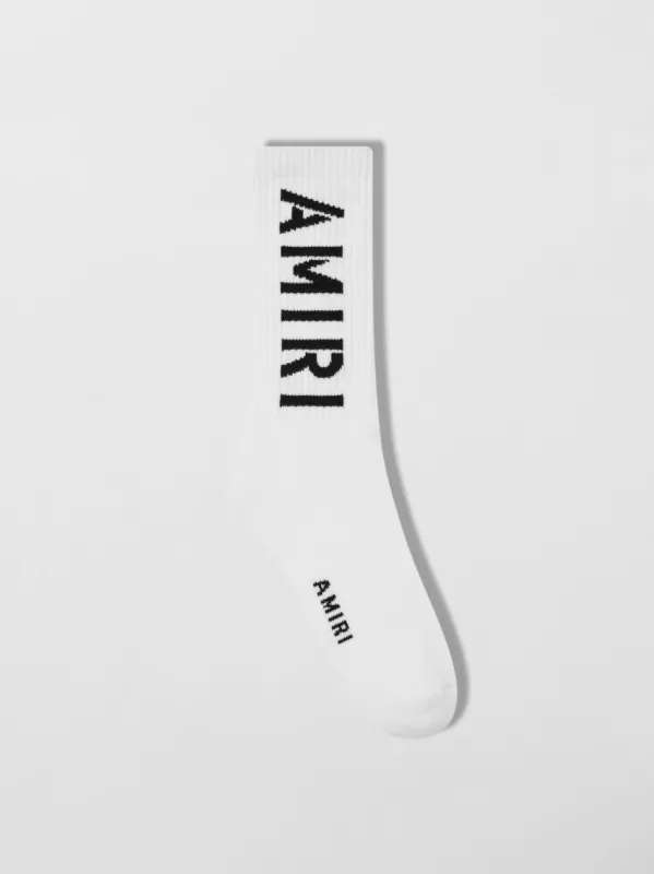 AMIRI STENCIL SOCKS - WHITE / BLACK sold by AMIRI