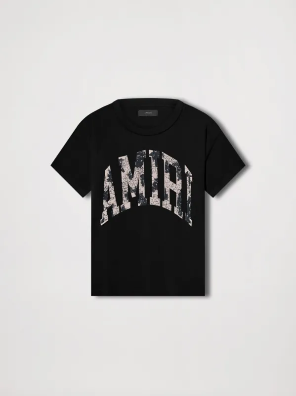 COLLEGIATE LOGO TEE - BLACK sold by AMIRI
