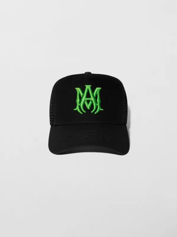 MA LOGO TRUCKER HAT - BLACK sold by AMIRI