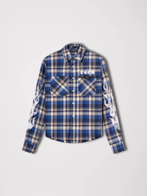 T.G.C.W. SHIRT - BLUE made by AMIRI