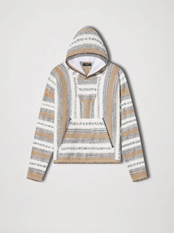 BANDANA BRAIDED STRIPE HOODIE - BEIGE sold by AMIRI