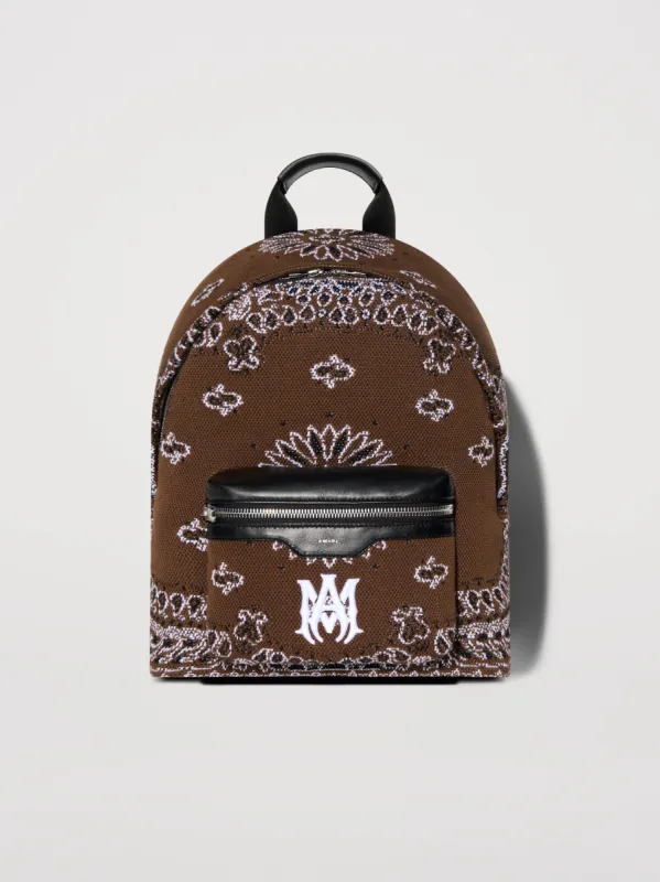 M.A. CROCHET BANDANA BACKPACK - BROWN made by AMIRI